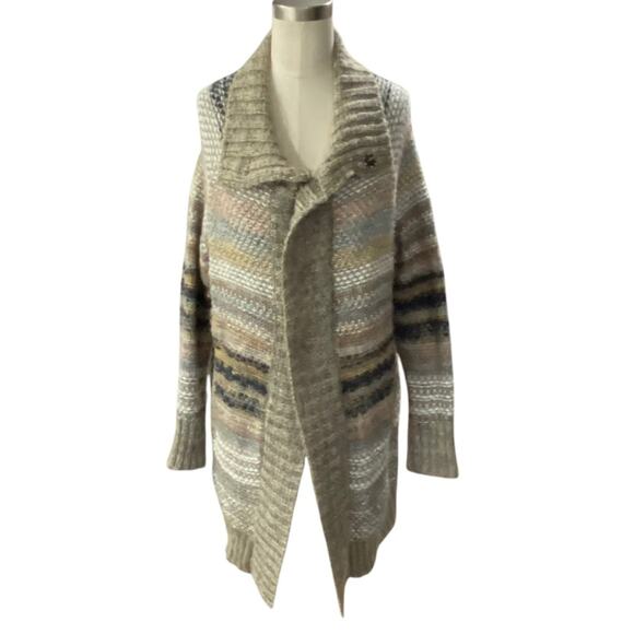 ELLEN REYES Cozy Multicolor Knit Cardigan Sweater Size medium - Picture 8 of 8